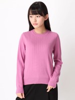 WEGO/ワイドリブUネックニット