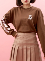 WC/MILK袖プリントスウェット