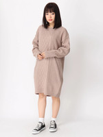 [18AW 新作アイテム]ケーブルニットワンピース