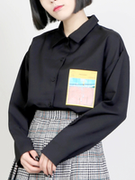 DING/フォトプリント長袖シャツ