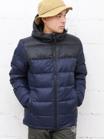 [silvermark 2018FW]ナイロンブロッキングカラーダウンジャケット