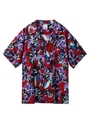 #1 ROMEO FLOWER OPEN COLLAR SHIRT/レッド