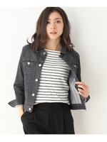 2WAYデニムジャケット/ブラック系(018)