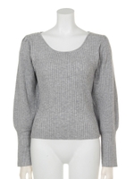 CANDY SLV knitTOP/T.GRY