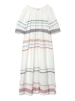 CROSS EMBROIDERY LONG DRESS/ホワイト