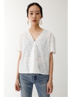 EYELET BUTTON ブラウス/O/WHT1