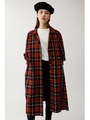 FAUX PEARL TARTAN LONG シャツ/柄RED5