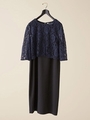 FO レースボレロ付ワンピース/ブラック