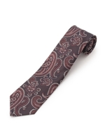 FRANCO BASSI (フランコ バッシ)シルクペイズリーネクタイ/ブラウン系(748)