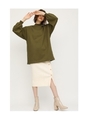 FRONT BUTTON RIB KNIT SK/IVOY3