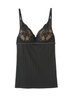 PJ/リブレーシィパデットキャミ/ブラック