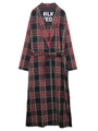 PLAID GOWN COAT/グリーン