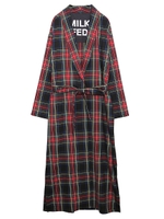 PLAID GOWN COAT/グリーン