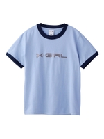 PLASTIC LOGO S/S RINGER TEE/ライトブルー