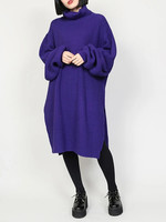 PUNYUS/スリットタートルリブニット