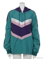 SWITCHED COLOR HOODED JACKET/GREEN