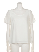 SプリーツパフSLVコンビTOP/WHT