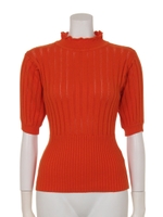 WAIST SHAPE RIB HG TOPS/ORG
