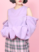 WC/ハートZIPショルダースウェット