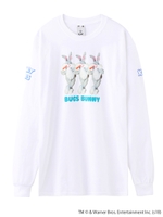 X-GIRL X LOONEY TUNES 3 BUGS BUNNY L/S TEE/ホワイト