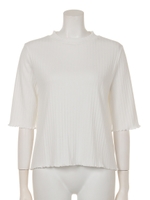 [BED&BREAKFAST]RANDOM RIB Short Sleeve/WHITE
