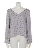 [BED&BREAKFAST]WILD ROSE Vneck Tops/GRAY