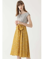 [WEB限定]◆ルイフラワードッキングワンピース/MUSTARD(060)