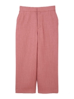 [ウォッシャブル] リネンライクストレッチパンツ/ピンク(090)