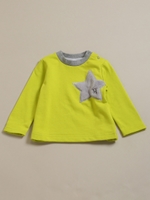 [ベビー]ボーイズスターアップリケトレーナー/ライトグリーン