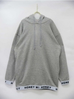 elastic logo hoodie/gray