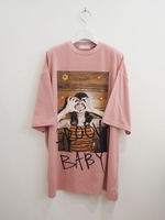 groovy baby photo big tee/PINK