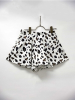 leopard print culottes/white