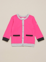 orangehakka baby マルチ配色カーディガン/ピンク