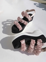 satin chouchou sandal/pink