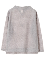 ・キモウテレコボトルネックプルオーバー/杢グレー