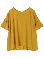 ・ギャザースリーブフレアプルオーバー/マスタード