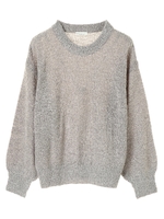 ・ファンシーヤーンニットプルオーバー/ライトグレー