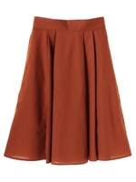 ・フレアータックミディスカート/オレンジ