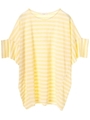 ・ボーダーカットチュニック/イエロー