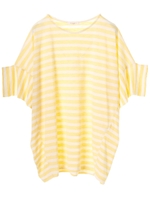 ・ボーダーカットチュニック/イエロー