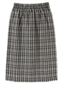 ・起毛チェックナロースカート/ダークグレー