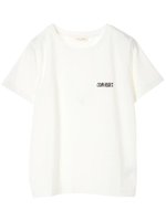 ・胸元刺繍Tシャツ/オフホワイト