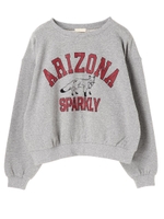 ・裏毛ワイドプルオーバー(アニマル)/杢ライトグレー