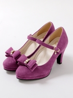 《消臭・撥水機能》コンフォートパンプス/紫系