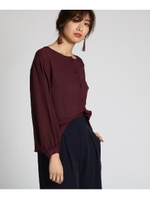 【2WAY】ドット柄シャツ/ボルドー(864)