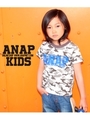 【ANAP KIDS】迷彩柄ロゴTシャツ/ブルー(019)