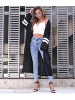 【ANAP】アームWラインスリットロングカーディガン/ブラック(027)