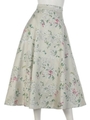 【AULA AILA】JACQUARD FLARE SKIRT/LT.BEIGE