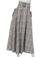 【AULA AILA】TRENCH SKIRT/BLACK(CHECK)