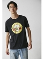【AZUL BY MOUSSY】GUNSローズアイコンクルーネック半袖T/BLK